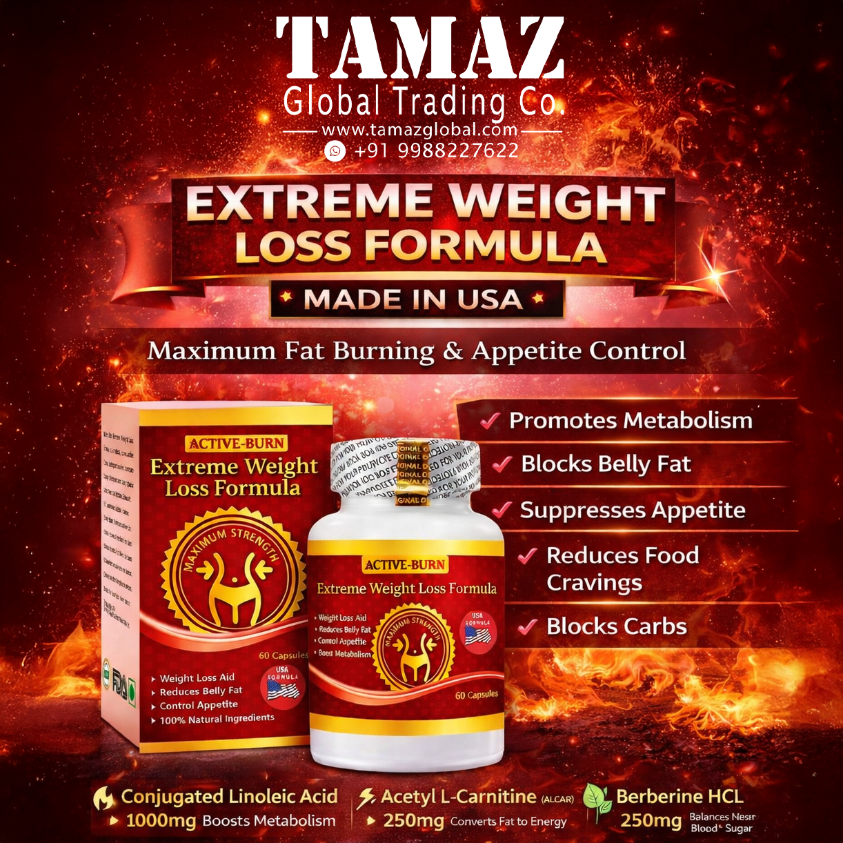 Active Burn Extreme Weight Loss Formula 60 Capsules