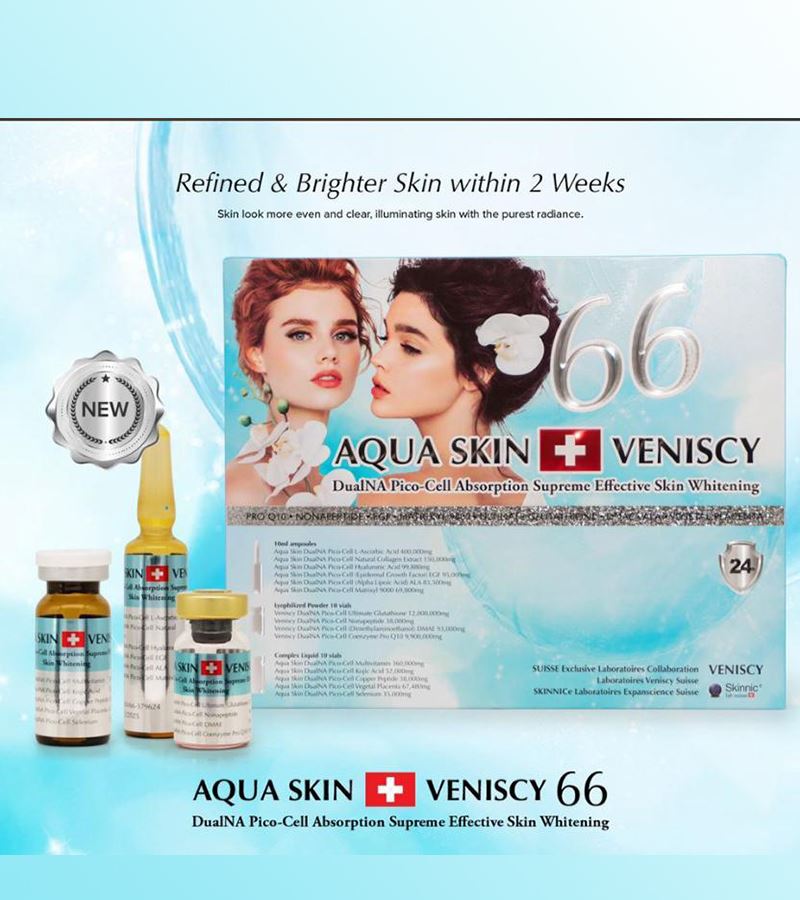 Aqua Skin Veniscy 66 Glutathione Skin Whitening Injection