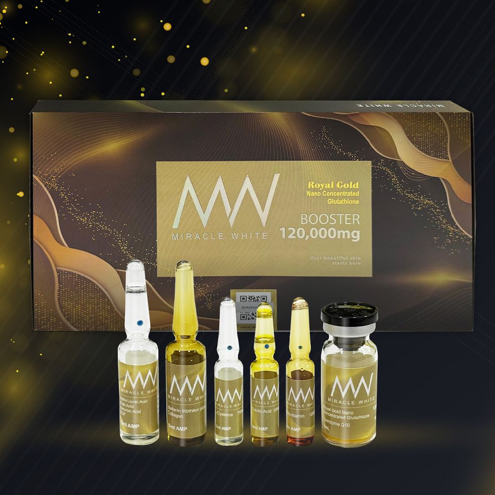 Miracle White  Royal Gold 120000mg Glutathione Injection